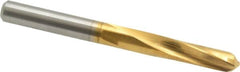 M.A. Ford - 7/32" 135° Spiral Flute Solid Carbide Screw Machine Drill Bit - TiN Finish, Right Hand Cut, 1-1/4" Flute Length, 2-3/8" OAL, Split Point, Straight Shank - Benchmark Tooling