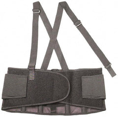 Ergodyne - Size L, Hook & Loop, Spandex Belt with Adjustable Shoulder Straps - 34 to 38" Waist, 7-1/2" Wide, Detachable Strap, Black - Benchmark Tooling