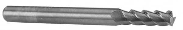 M.A. Ford - 0.1968", 20mm LOC, 5mm Shank Diam, 51mm OAL, 3 Flute, Solid Carbide Square End Mill - Single End, TiN Finish, Spiral Flute, 53° Helix, Centercutting, Right Hand Cut, Right Hand Flute, Series 112 - Benchmark Tooling