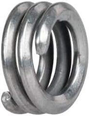 Heli-Coil - #6-32 UNC, 0.138" OAL, Free Running Helical Insert - 2-3/4 Free Coils, Tangless, 304 Stainless Steel, Bright Finish, 1D Insert Length - Benchmark Tooling