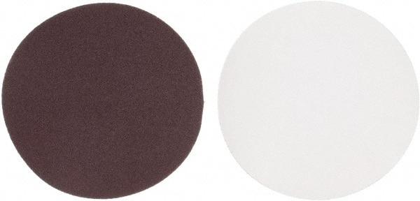 Made in USA - 5" Diam, 120 Grit Aluminum Oxide Adhesive PSA Disc - Fine Grade, Red, Cloth Backing, Flexible - Benchmark Tooling