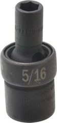 SK - 3/8" Drive 5/16" Standard Universal Impact Socket - 6 Points, 2" OAL - Benchmark Tooling