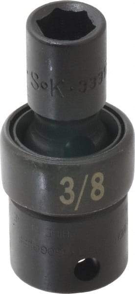 SK - 3/8" Drive 3/8" Standard Universal Impact Socket - 6 Points, 2-1/8" OAL - Benchmark Tooling