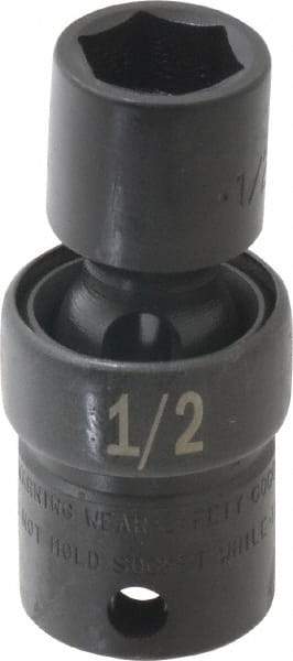 SK - 3/8" Drive 1/2" Standard Universal Impact Socket - 6 Points, 2-9/64" OAL - Benchmark Tooling