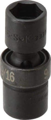 SK - 3/8" Drive 9/16" Standard Universal Impact Socket - 6 Points, 2-7/32" OAL - Benchmark Tooling