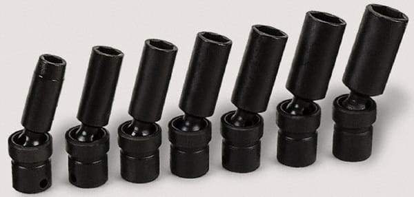 SK - 3/8" Drive 3/8" Deep Universal Impact Socket - 6 Points, 3-1/8" OAL - Benchmark Tooling