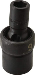 SK - 3/8" Drive 9mm Standard Universal Impact Socket - 6 Points, 2-1/8" OAL - Benchmark Tooling