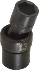 SK - 3/8" Drive 13mm Standard Universal Impact Socket - 6 Points, 2-9/64" OAL - Benchmark Tooling