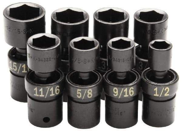 SK - 1/2" Drive 3/4" Standard Universal Impact Socket - 6 Points, 2-59/64" OAL - Benchmark Tooling