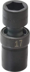 SK - 1/2" Drive 17mm Standard Universal Impact Socket - 6 Points, 2-51/64" OAL - Benchmark Tooling