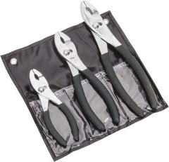 Value Collection - 3 Piece Slip Joint Plier Set - Comes in Plastic Pouch - Benchmark Tooling