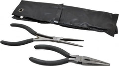 Value Collection - 2 Piece Needle Nose Plier Set - Comes in Plastic Pouch - Benchmark Tooling