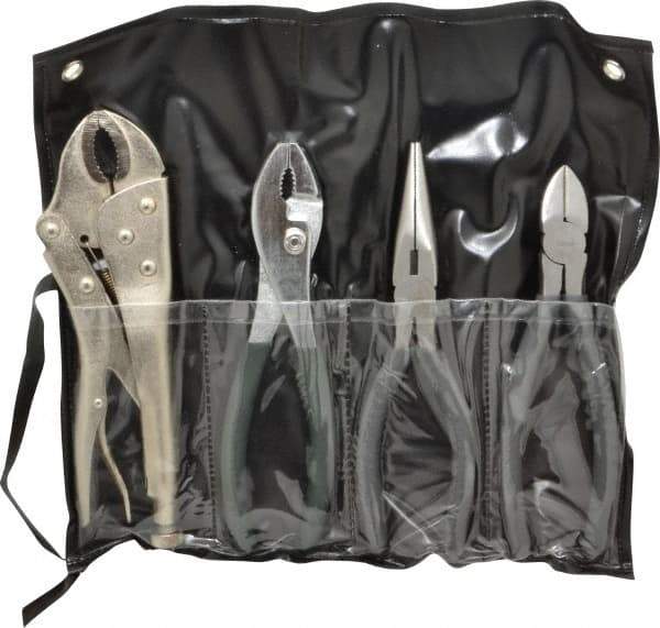 Value Collection - 4 Piece Plier Set - Comes in Plastic Pouch - Benchmark Tooling