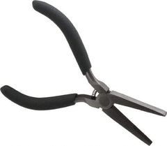 Value Collection - 5" OAL, 1" Jaw Length x 5/8" Jaw Width, Long Nose Mini Pliers - Standard Jaw, Flat Nose Head, Plastic Dipped Handles - Benchmark Tooling