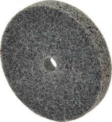 3M - 1-1/2" Diam, 1/4" Face Width, 3/16" Center Hole, Medium Grade, Silicon Carbide Deburring Wheel - Unitized, Hard Density 7 Grade, 30,100 RPM - Benchmark Tooling