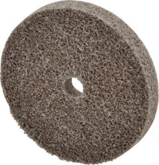 3M - 2" Diam, 1/4" Face Width, 1/4" Center Hole, Fine Grade, Aluminum Oxide Deburring Wheel - Unitized, Medium Density 5 Grade, 22,100 RPM - Benchmark Tooling