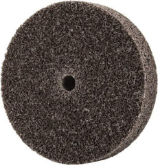 3M - 2-1/2" Diam, 1/2" Face Width, 1/4" Center Hole, Medium Grade, Aluminum Oxide Deburring Wheel - Unitized, Hard Density 7 Grade, 18,100 RPM - Benchmark Tooling