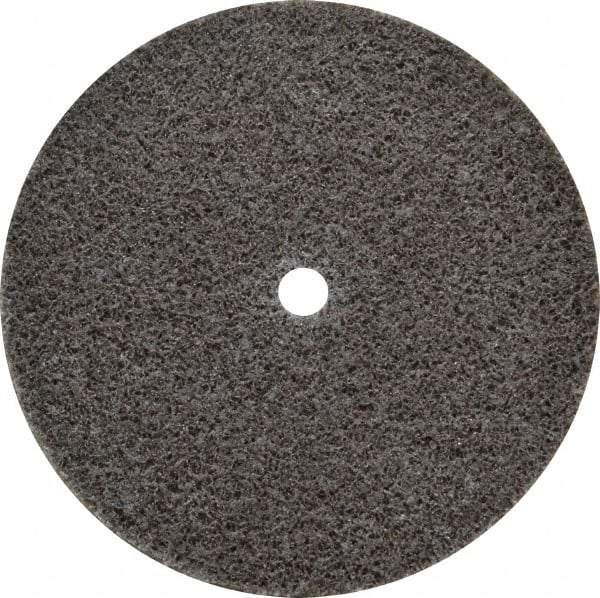 3M - 3" Diam, 1/4" Face Width, 1/4" Center Hole, Medium Grade, Aluminum Oxide Deburring Wheel - Unitized, Hard Density 7 Grade, 18,100 RPM - Benchmark Tooling