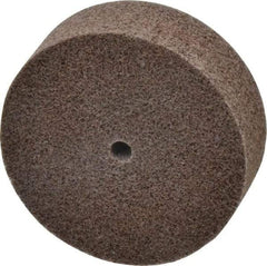 3M - 3" Diam, 1" Face Width, 1/4" Center Hole, Medium Grade, Aluminum Oxide Deburring Wheel - Unitized, Hard Density 7 Grade, 15,100 RPM - Benchmark Tooling
