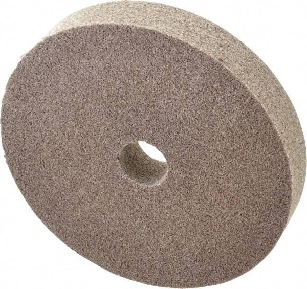 3M - 6" Diam, 1" Face Width, 1" Center Hole, Fine Grade, Aluminum Oxide Deburring Wheel - Unitized, Medium Density 5 Grade, 7,500 RPM - Benchmark Tooling