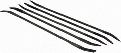 Value Collection - 5 Piece Swiss Pattern File Set - 7" Long, Bastard Coarseness, Die Sinker's Handle, Set Includes Flat, Half Round, Round, Square, Three Square - Benchmark Tooling