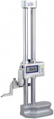 Mitutoyo - 12" Electronic Height Gage - 0.0005, 0.0002" (Switchable) Resolution, Accurate to 0.001", LCD Display, SPC Data Output - Benchmark Tooling