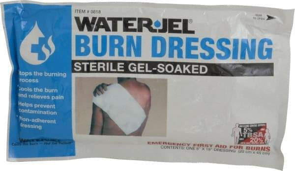 North - 18" Long x 8" Wide, General Purpose Gel Soaked Burn Dressing - White, Nonwoven Bandage - Benchmark Tooling