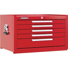 Kennedy - 5 Drawer Tool Chest - 27" Wide x 18" Deep x 16-5/8" High, Steel, Red - Benchmark Tooling