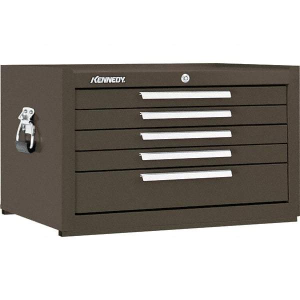 Kennedy - 5 Drawer Tool Chest - 27" Wide x 18" Deep x 16-5/8" High, Steel, Brown - Benchmark Tooling