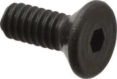 Value Collection - #2-56 UNC Hex Socket Drive, 82° Flat Screw - Alloy Steel, Black Oxide Finish, Fully Threaded, 1/4" OAL - Benchmark Tooling