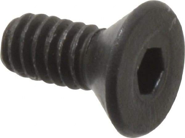 Value Collection - #3-48 UNC Hex Socket Drive, 82° Flat Screw - Alloy Steel, Black Oxide Finish, Fully Threaded, 1/4" OAL - Benchmark Tooling