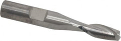 RobbJack - 19/64", 3/4" LOC, 3/8" Shank Diam, 2-1/2" OAL, 2 Flute, Solid Carbide Square End Mill - Single End, Uncoated, Spiral Flute, 30° Helix, Centercutting, Right Hand Cut, Right Hand Flute, Series T12-203 - Benchmark Tooling