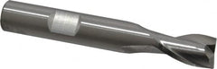 RobbJack - 3/8", 1/2" LOC, 3/8" Shank Diam, 2-1/2" OAL, 2 Flute, Solid Carbide Square End Mill - Single End, Uncoated, Spiral Flute, 30° Helix, Centercutting, Right Hand Cut, Right Hand Flute, Series T12-201 - Benchmark Tooling