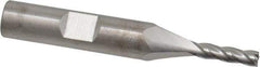 RobbJack - 5/32", 9/16" LOC, 3/8" Shank Diam, 2-1/2" OAL, 4 Flute, Solid Carbide Square End Mill - Single End, Uncoated, Spiral Flute, 30° Helix, Centercutting, Right Hand Cut, Right Hand Flute, Series T12-405 - Benchmark Tooling