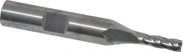 RobbJack - 11/64", 9/16" LOC, 3/8" Shank Diam, 2-1/2" OAL, 4 Flute, Solid Carbide Square End Mill - Single End, Uncoated, Spiral Flute, 30° Helix, Centercutting, Right Hand Cut, Right Hand Flute, Series T12-405 - Benchmark Tooling