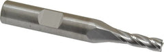 RobbJack - 13/64", 5/8" LOC, 3/8" Shank Diam, 2-1/2" OAL, 4 Flute, Solid Carbide Square End Mill - Single End, Uncoated, Spiral Flute, 30° Helix, Centercutting, Right Hand Cut, Right Hand Flute, Series T12-405 - Benchmark Tooling