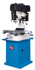 Rong Fu - 3 Phase, 16-3/8" Swing, Step Pulley Mill Drill Machine - 28-1/2" Table Length x 8-1/4" Table Width, 18-1/8" Longitudinal Travel, 6-1/4" Cross Travel, 12 Spindle Speeds, 1 hp, 230 Volts - Benchmark Tooling