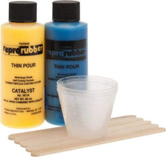 Flexbar - 130 ml Thin Pour Casting Material Kit - Thin Pour, 130 ml Kit, 1 Bottle of Base Material, 1 Bottle of Catalyst, 5 Measuring Cups, 10 Stirring Sticks - Benchmark Tooling