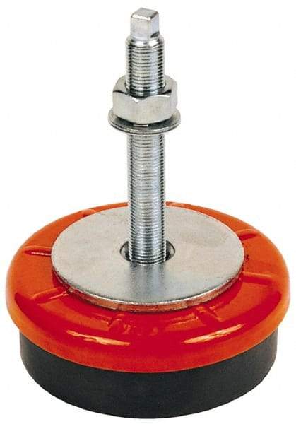 Sunnex - M20 x 1.50 Bolt Thread, 6-3/4" Long x 2-1/16" High Single Stud Mount Leveling Pad & Mount - 4,900 Max Lb Capacity, 6-1/4" Base Diam - Benchmark Tooling