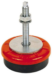 Sunnex - M20 x 1.50 Bolt Thread, 6-3/4" Long x 2-1/16" High Single Stud Mount Leveling Pad & Mount - 4,900 Max Lb Capacity, 6-1/4" Base Diam - Benchmark Tooling