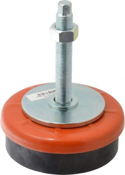 Sunnex - M16 x 1.50 Bolt Thread, 4-3/4" Long x 1-9/16" High Single Stud Mount Leveling Pad & Mount - 2,100 Max Lb Capacity, 4-3/4" Base Diam - Benchmark Tooling