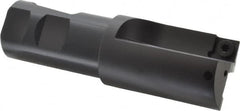 Kennametal - 1-1/2" Cut Diam, 11.94mm Max Depth of Cut, 1-1/4" Shank Diam, 4.78" OAL, Indexable Square Shoulder Centercutting End Mill - SPEB 422 Inserts, Weldon Shank, 0° Lead Angle, Through Coolant - Benchmark Tooling