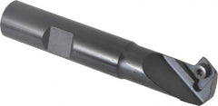 Kennametal - 30° Lead Angle, 0.787" Max Cut Diam, 0.46" Min Cut Diam, 6.6mm Max Depth of Cut, Indexable Chamfer and Angle End Mill - 1 Insert, SDEB 26152 Insert Style, 3" Overall Length, Straight Shank - Benchmark Tooling