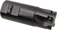 Kennametal - 1-1/2" Cut Diam, 6.57mm Max Depth of Cut, 1-1/2" Shank Diam, 102.36mm OAL, Indexable Square Shoulder End Mill - SPCT 3125.. Inserts, Weldon Shank, 0° Lead Angle - Benchmark Tooling
