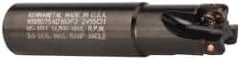 Kennametal - 3/4" Cut Diam, 0.357" Max Depth of Cut, 3/4" Shank Diam, 85.73mm OAL, Indexable Square Shoulder End Mill - AD.T 1035 Inserts, Weldon Shank, 0° Lead Angle, Through Coolant - Benchmark Tooling