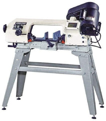 Enco - 5 x 6" Manual Combo Horizontal & Vertical Bandsaw - 1 Phase, 45° Vise Angle of Rotation, 0.33 hp, 110/220 Volts, Step Pulley Drive - Benchmark Tooling