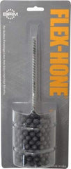 Brush Research Mfg. - 2-1/4" Bore Diam, 180 Grit, Silicon Carbide Flexible Hone - Extra Fine, 8" OAL - Benchmark Tooling