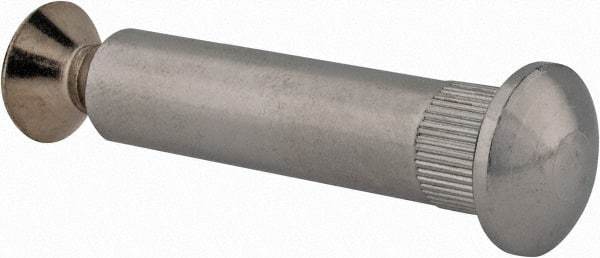 Made in USA - 1/4-20 Thread Screw & Barrel, Flat Head, Phillips Drive, Brass Sex Bolt & Binding Post - Chrome-Plated Finish, 1-1/2" OAL, 1-9/16" Long Barrel - Benchmark Tooling