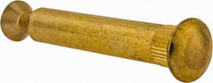 Made in USA - 1/4-20 Thread Screw & Barrel, Flat Head, Phillips Drive, Brass Sex Bolt & Binding Post - Brass-Plated Finish, 1-1/2" OAL, 2-1/16" Long Barrel - Benchmark Tooling