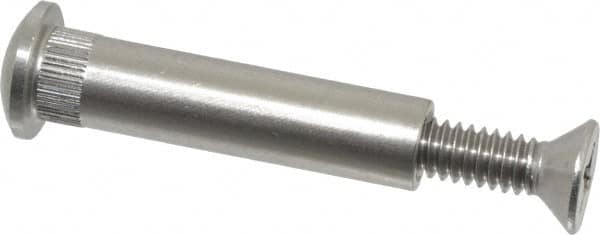 Made in USA - 1/4-20 Thread Screw & Barrel, Flat Head, Phillips Drive, Stainless Steel Sex Bolt & Binding Post - Uncoated, 1" OAL, 1-9/16" Long Barrel, Grade 18-8 - Benchmark Tooling